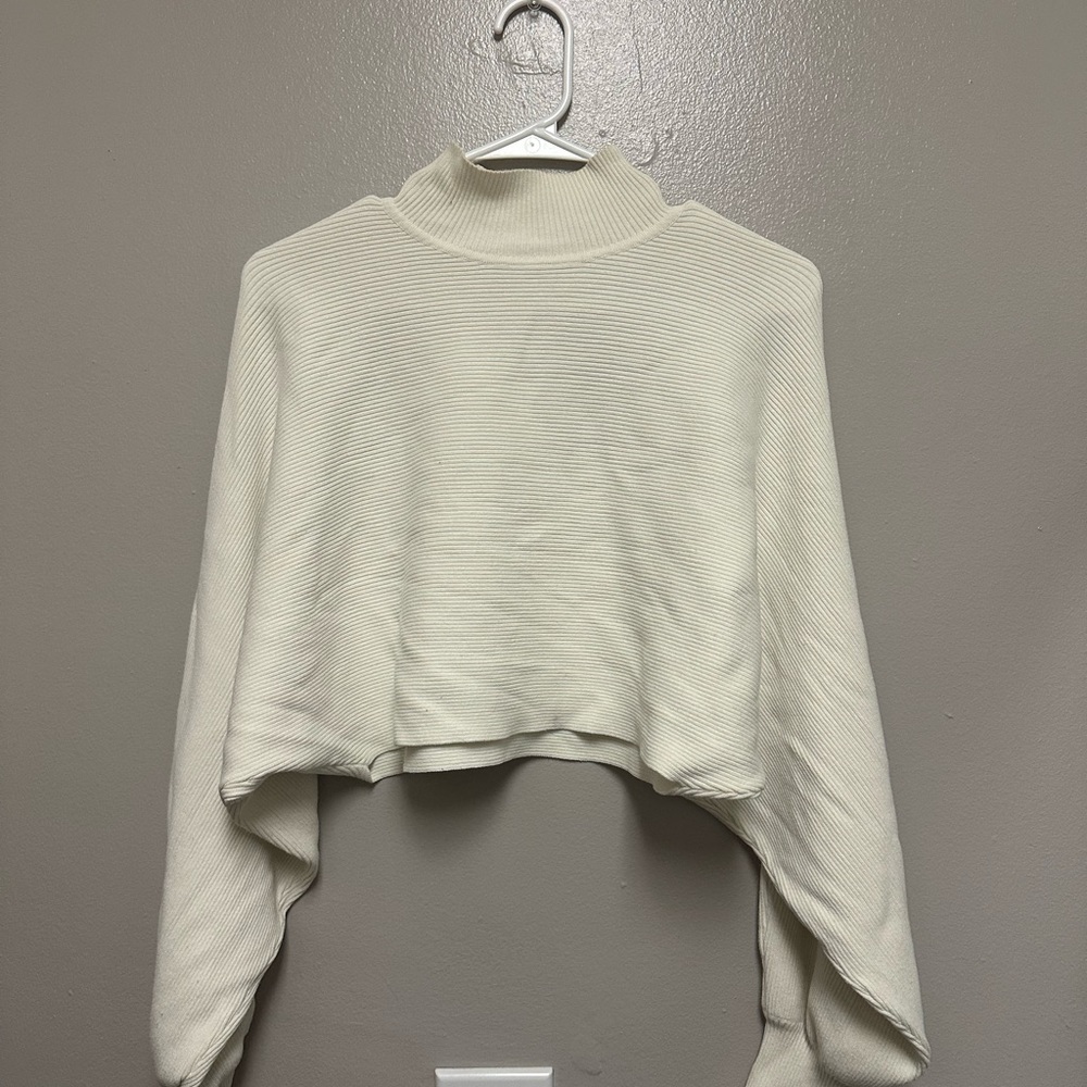 Fashion Nova Off-White Ribbed Sweater